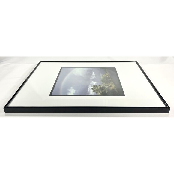 20"x16" Rainbow in the Clouds Framed Matted Wall Art Signed by Artist - Picture 9 of 10